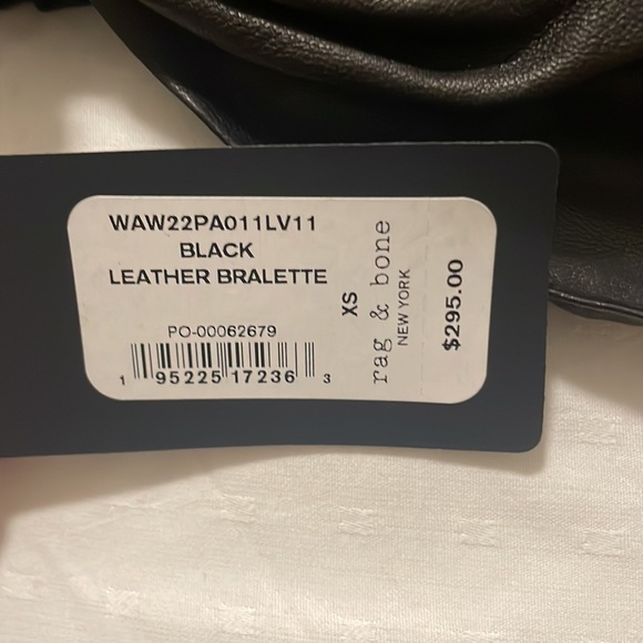 Brand new Black Leather Bralette by Rag & Bone, available in size XS! - Picture 3 of 5
